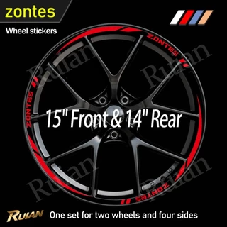 สําหรับ ZONTES 368E 368D 368M 368K 350E 350M 350D 350E สีม่วงขอบล้อสติกเกอร์สะท้อนแสงอุปกรณ์เสริมกันน้ํา Decal