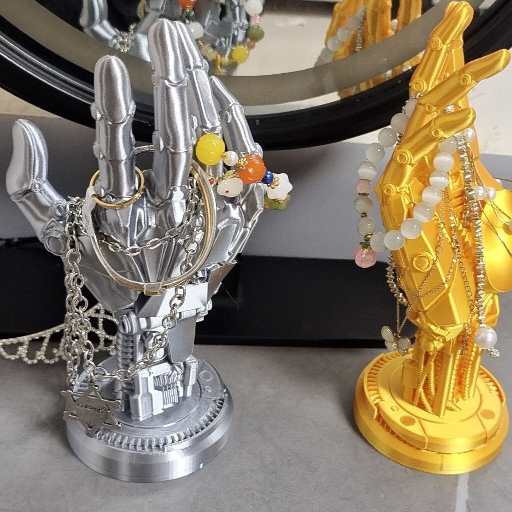 SGHot Cyberpunk Gold Silver Bionic Manipulator Gamepad JewelryHT99 FKJ0