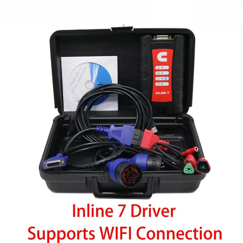 ที่ดีที่สุด INLINE 7 ใช้ Line7 Driver Diagnostic Scanner ชุดเครื่องมือสําหรับ Cummins เครื่องยนต์ควบ