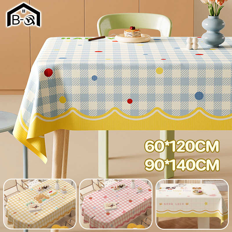 BHQ ผ้าคลุมโต๊ะ PVC กันน้ำ ลายสก็อต&ลายดัชชุน น่ารัก กันน้ำมัน ทำความสะอาดง่าย ใช้ในร้านอาหาร
