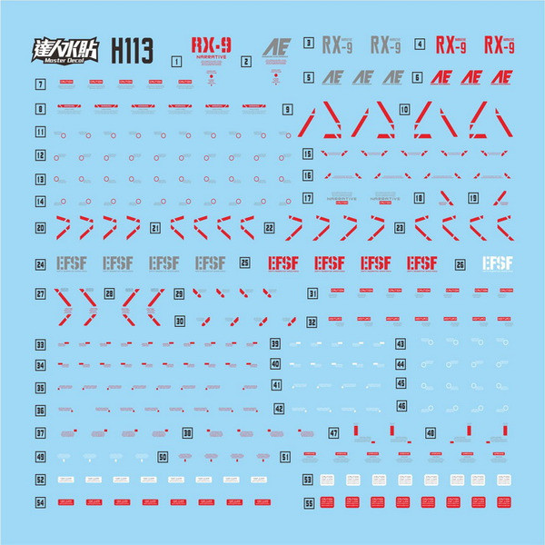 MASTER HG NT Narrative C-packs H113 Water Slide Decal (ไม่รวมชุด) ไม่มีชุด