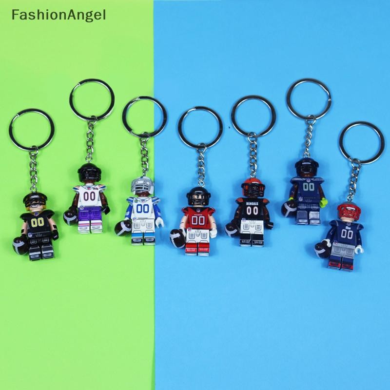 FashionAngel Houston Texans Key Chain Washington ทีมฟุตบอลการ์ตูนน่ารักบล็อก Key Chain ของเล่นเด็ก V
