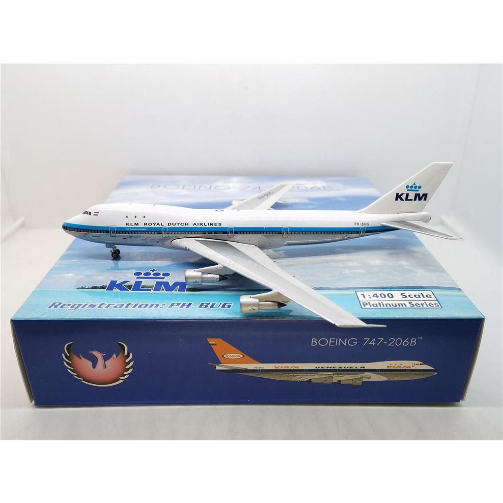 จัดส่งรวดเร็ว - Phoenix 11681 1: 400 Dutch Airlines Venezuela โทรศัพท์สองด้าน B747-200 PH-BUG