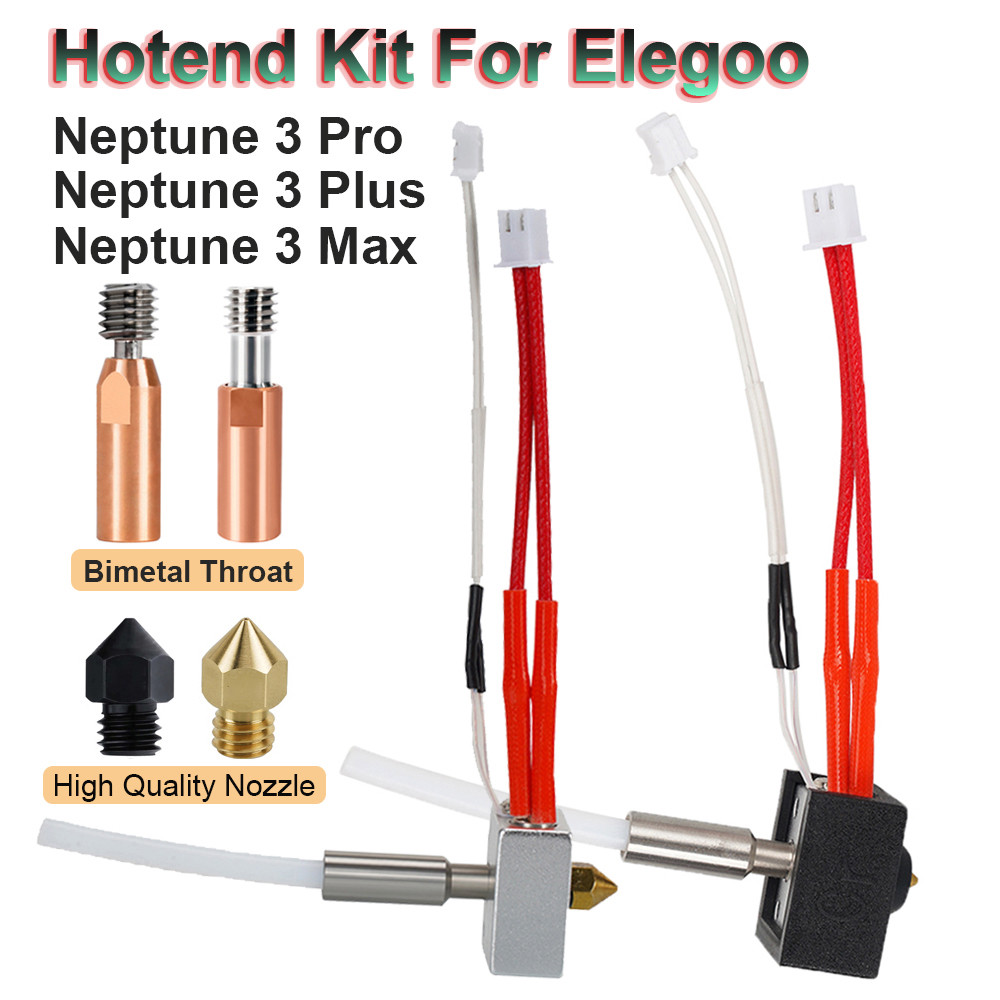 24V 40W Hotend Kit For Elegoo Neptune 3 Pro/Plus/Max Bimetal Heatbreak 3D Printer Head For Neptune 3