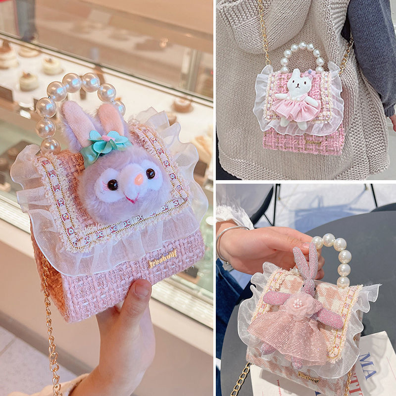 เด็ก Messenger Bag กระเป๋าการ์ตูน เวอร์ชั่นเกาหลี สไตล์เจ้าหญิงสำหรับ Influencer และกระเป๋าถือขนาดเล็ก