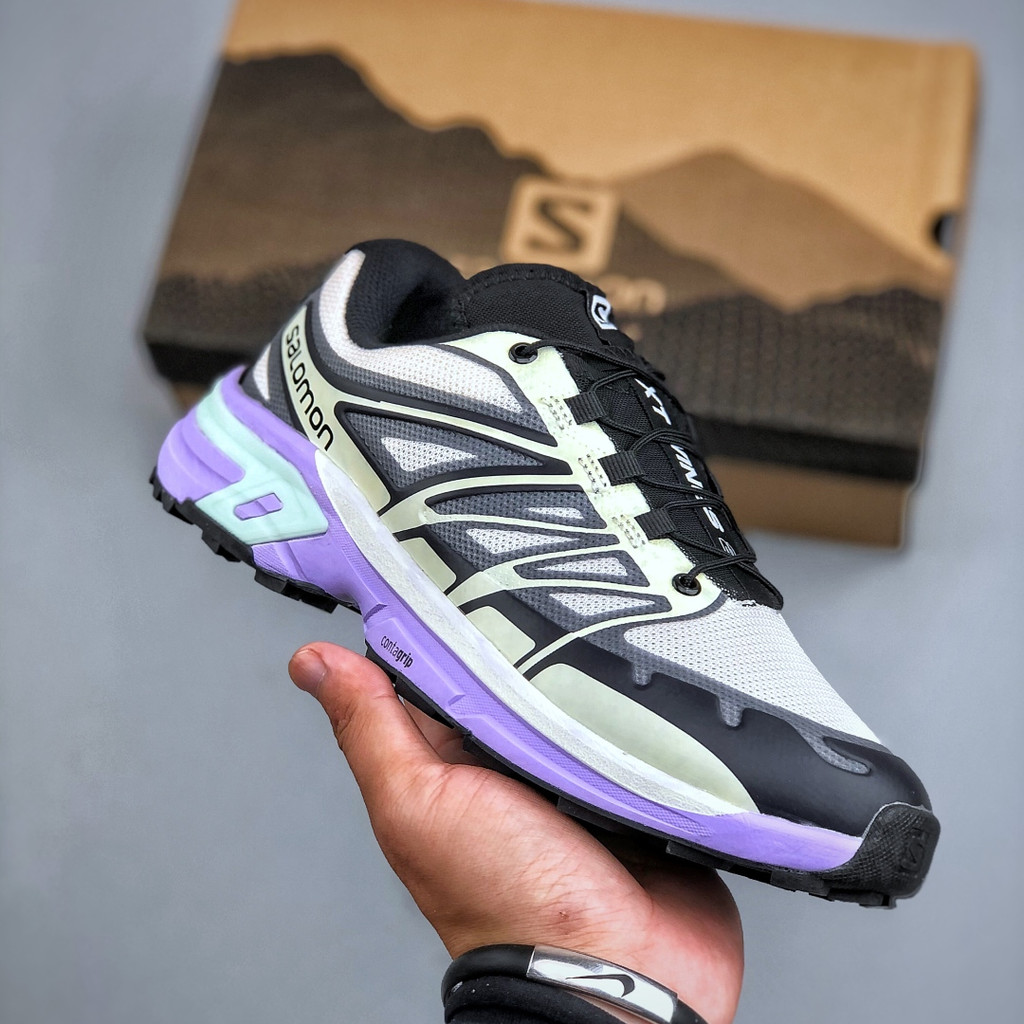 SALOMON XT-Wings 2 รองเท้ากีฬาผู้ชายขั้นสูงการดูดซับแรงกระแทกกันลื่นข้ามประเทศรองเท้าวิ่งกลางแจ้งแนะ