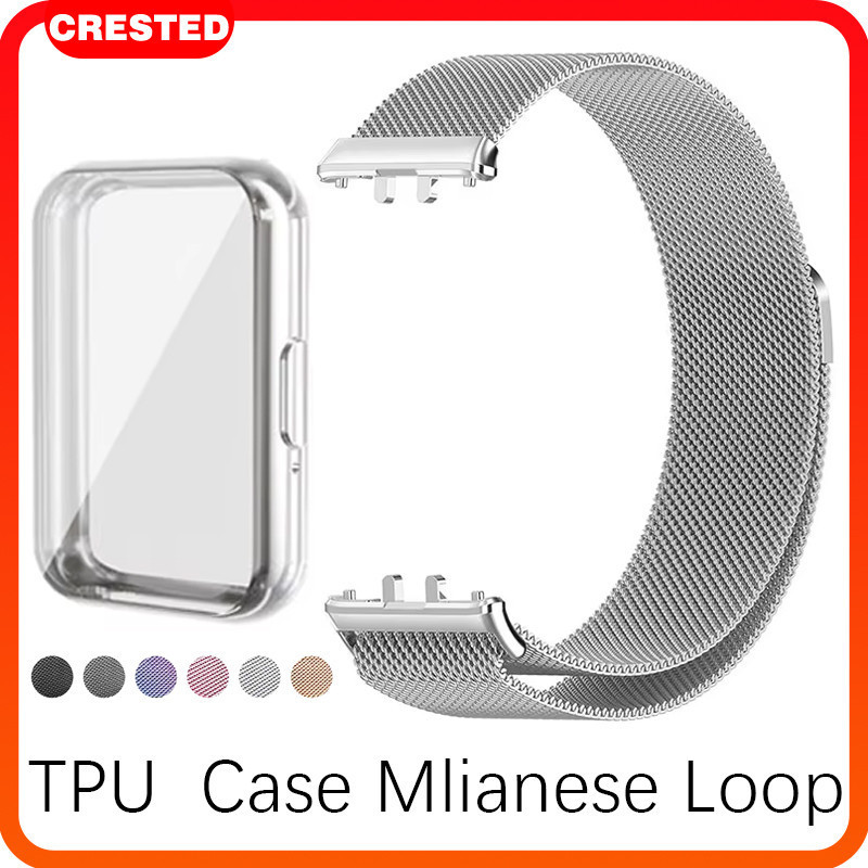 สายรัดโลหะกรณี TPU for Smartwatch Samsung Galaxy Fit 3 อุปกรณ์ปกป้องหน้าจออ่อน for Samsung Fit 3