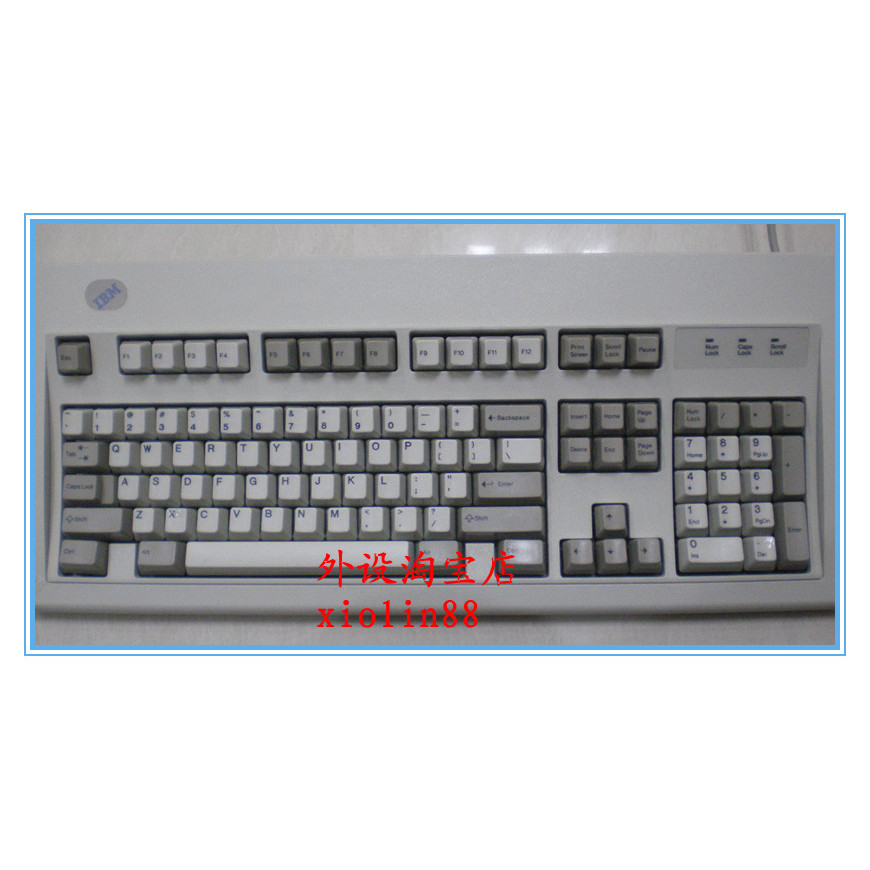 IBM Qu Squat Spring Axis Type Mechanical Keyboard MODEL M Series PS2 Interface