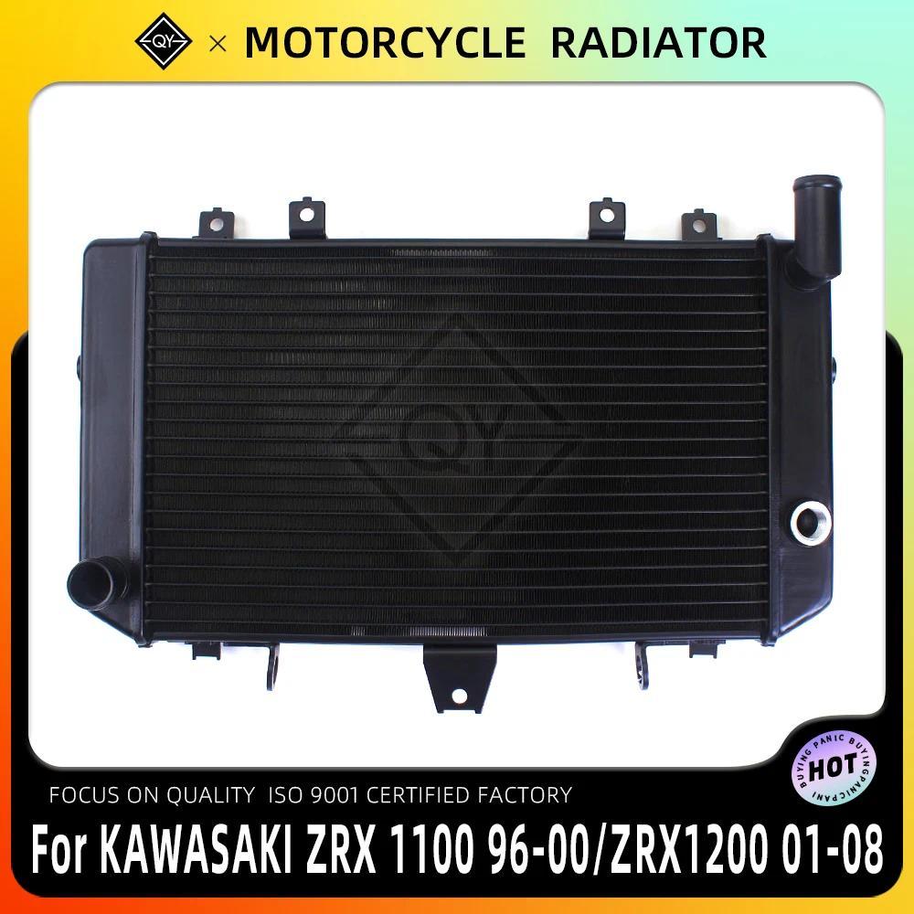 LQYL รถจักรยานยนต์อลูมิเนียมหม้อน้ํา Cooler Cooling ถังน้ํา Fit สําหรับ KAWASAKI ZRX1100 ZRX 1996-20