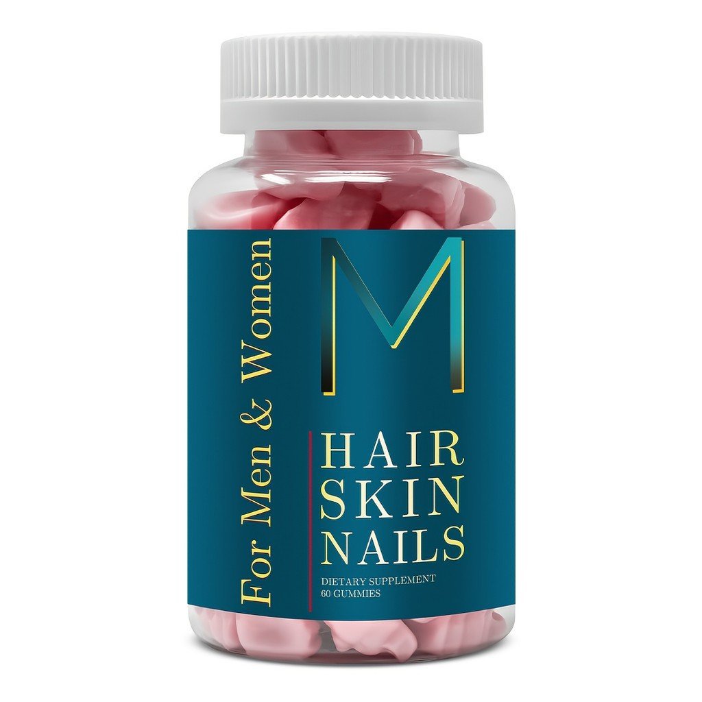 ผมสีเบจและเล็บBiotin Jelly-Healthy Hair Growth-Rich in Biotins and Multivitamins (Vitamin A, C, E, B