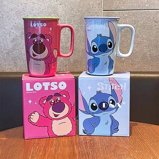 แก้วเซรามิก CGH Stitch 500 มล. แก้วทนความร้อน Disney Stitch พร้อมหูจับ แก้วกาแฟ ของขวัญสำหรับแฟนสาว