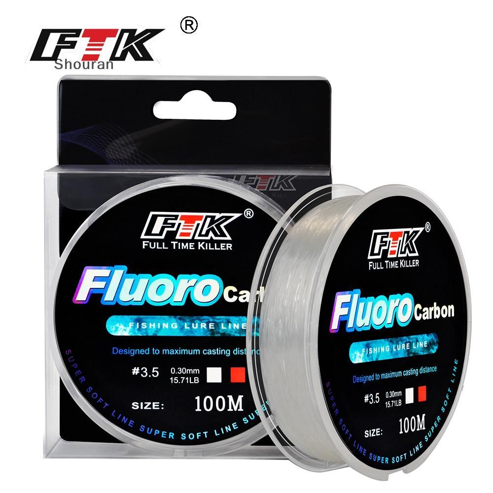 (niangben888) 100M Fluorocarbon Coating สายตกปลา 4.136LB-34.32LB คาร์บอนไฟเบอร์ Monofilament Leader 