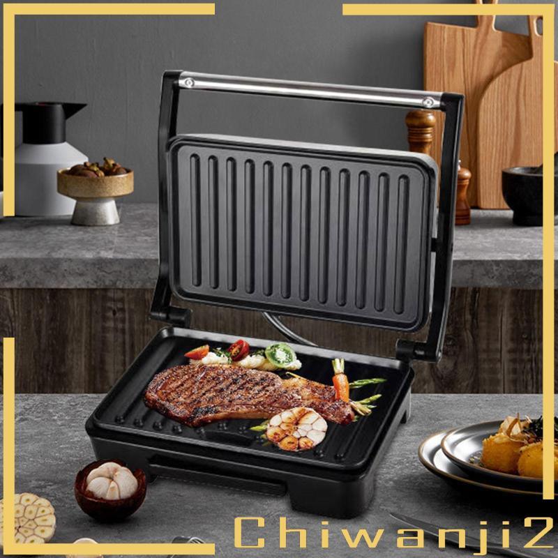 [เท่าไหร่2] Panini Press Grill ทําความสะอาดง่าย เครื่องทําพานินี่สําหรับอาหารเช้าสเต็กชีส