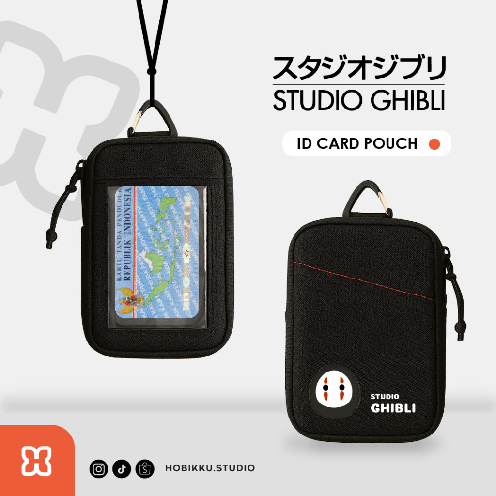 Hobikku Studio Pouch Wallet Studio Ghibli Id Card Hanging Wallet for Men and Women Totoro Kaonashi g