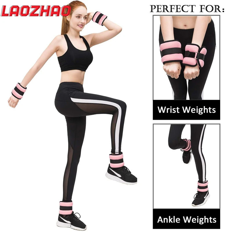 1Pair Adjustable Ankle & Wrist Weights - Neoprene Leg & Arm Weights for Women,Men,Kids - Strength Tr