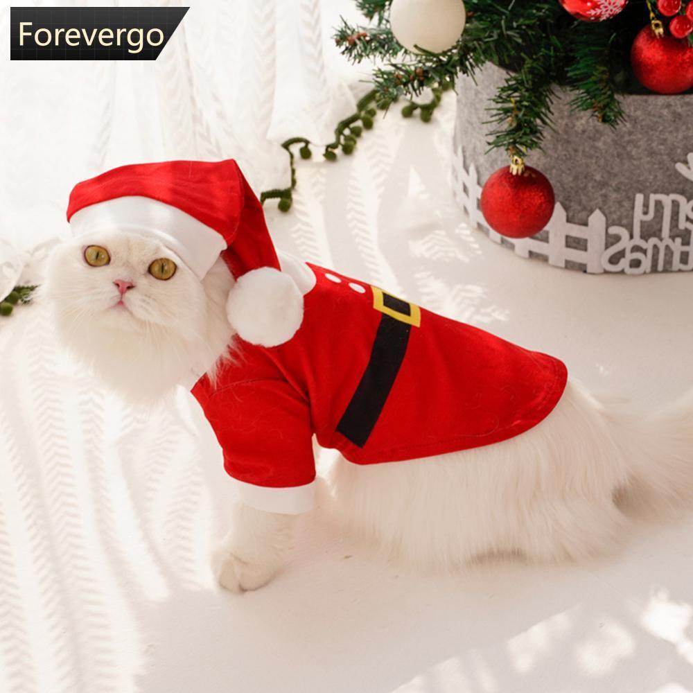 FVG M-2XL คริสต์มาสสัตว์เลี้ยงชุดคอสเพลย์เสื้อผ้าสุนัข Cat Party อย่างเป็นทางการชุดเสื้อผ้าสุนัขสําห