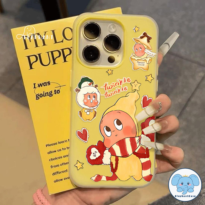เคสไอโฟน15สำหรับ IPhone 17 13 16 11 15 12 14 Pro Max 15 16 7 8 Plus XR X XS Max การ์ตูนสีแดงรักกระพริบตากระพริบตา 2 in 1