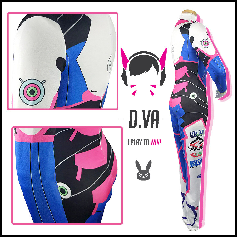 D.Va ชุดคอสเพลย์ Dva Set Song Hana Siamese Cos Jumpsuit