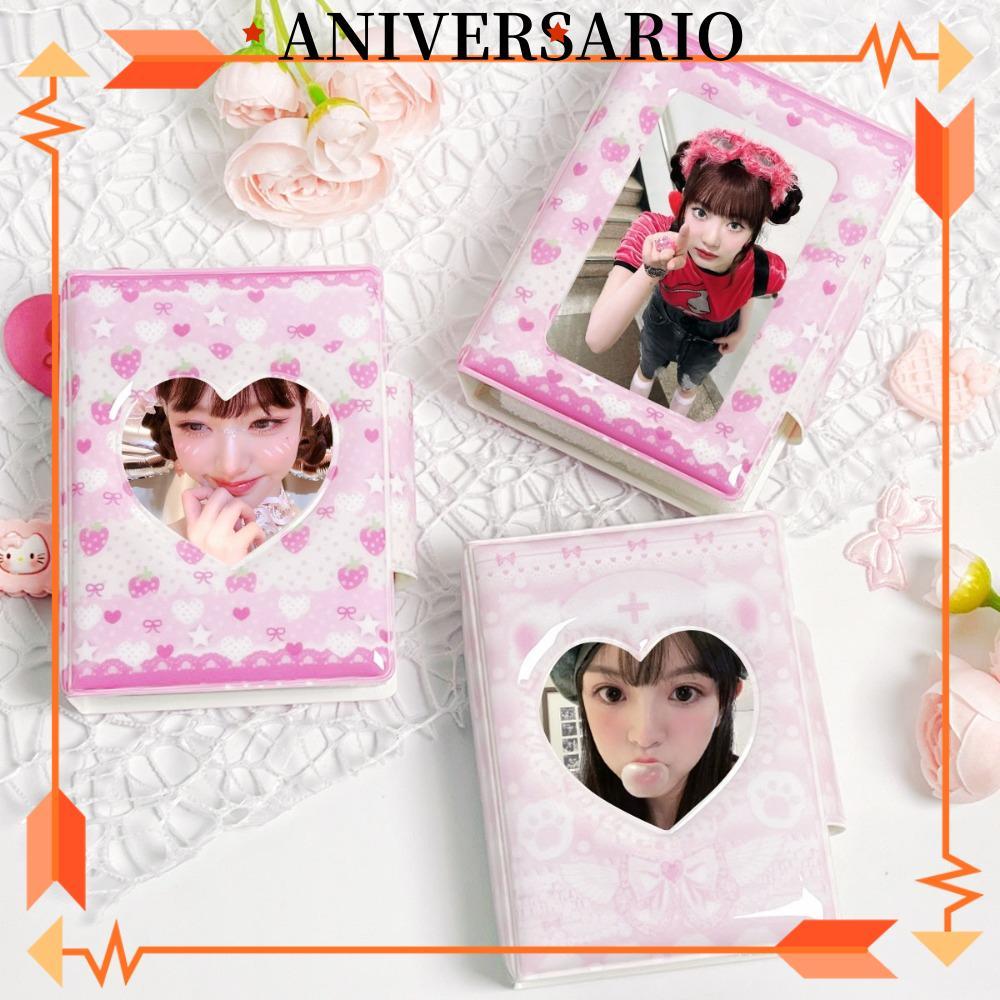 อัลบั้มรูป ANIIVERSARIO ขนาด 3 นิ้ว 32 ช่อง พลาสติก PVC ลายหมีน้อยสีชมพูน่ารัก พร้อมแขนป้องกัน
