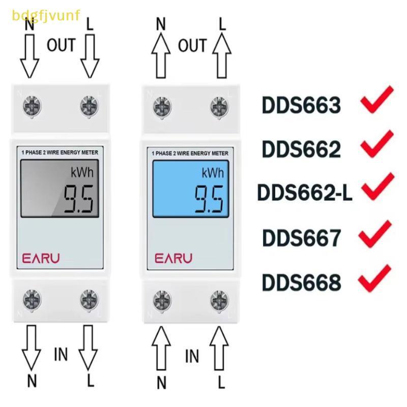 BDGF AC 220V 60A 50Hz LCD Digital Display Single Phase Electric Energy Meter KWH AC Digital Watt-Hou