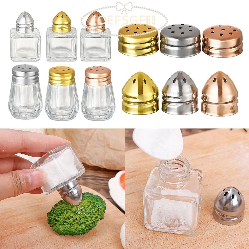 ใช่69 10/15มลขวดเครื่องเทศ,ที่มีฝาปิดแก้วใสขวดปรุงรส,ทนทานครัวทําอาหารเครื่องมือภาชนะเก็บมินิเกลือขว