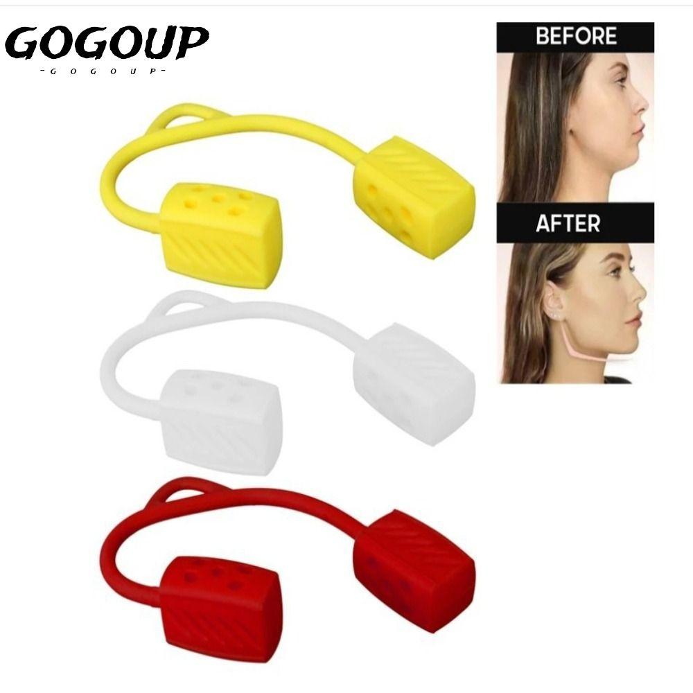 GOGOUP Jaw Exerciser, อัพเกรด 30/40/50lbs คอ Toning, Beauty Jawline Exerciser ซิลิกาเจลเกรดอาหาร Fac