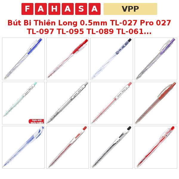 Thien ปากกาลูกลื่นยาว 0.5 มม. TL-027 Pro 027 TL-097 TL-095 TL-089 TL-061 - 4 สีหมึกสีฟ้า, สีแดง, สีด