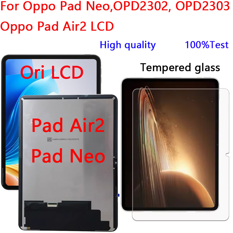 11.4 "Ori LCD สําหรับ Oppo Pad Neo,OPD2302 OPD2303 Pad Air2 จอแสดงผล LCD Touch Screen Digitizer Glass Assembly อะไหล่ซ่อม