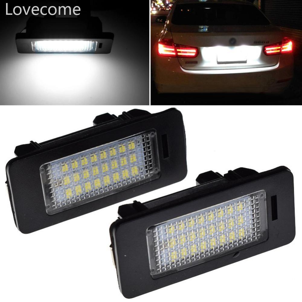 Lovecome 1 PC/2 ชิ้น 6000 K ป้ายทะเบียนรถยนต์สีขาวไม่มีข้อผิดพลาด Led จํานวนใบอนุญาตสําหรับ BMW E39 