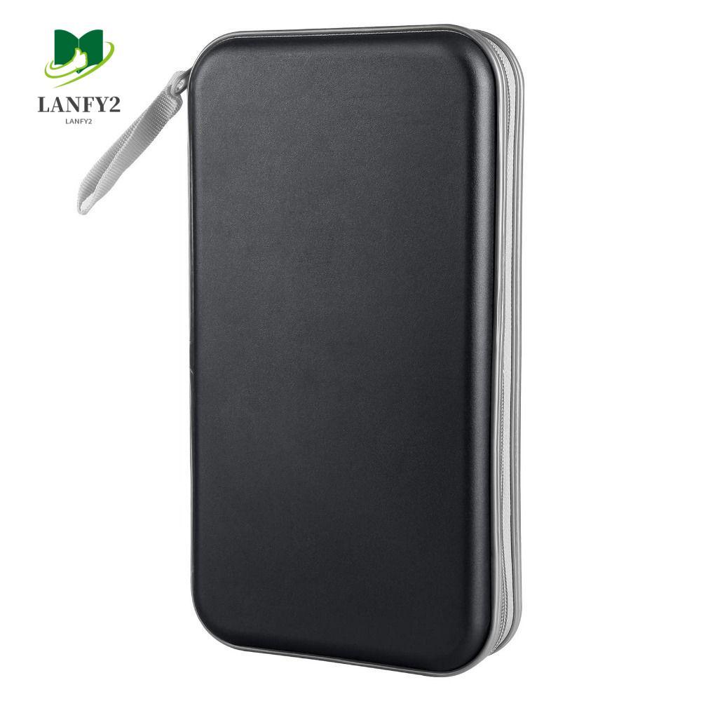 ALANFY CD Case Holder, Storage Hard Plastic DVD Case, CD Storage box Zipper Handbag Portable CD Case