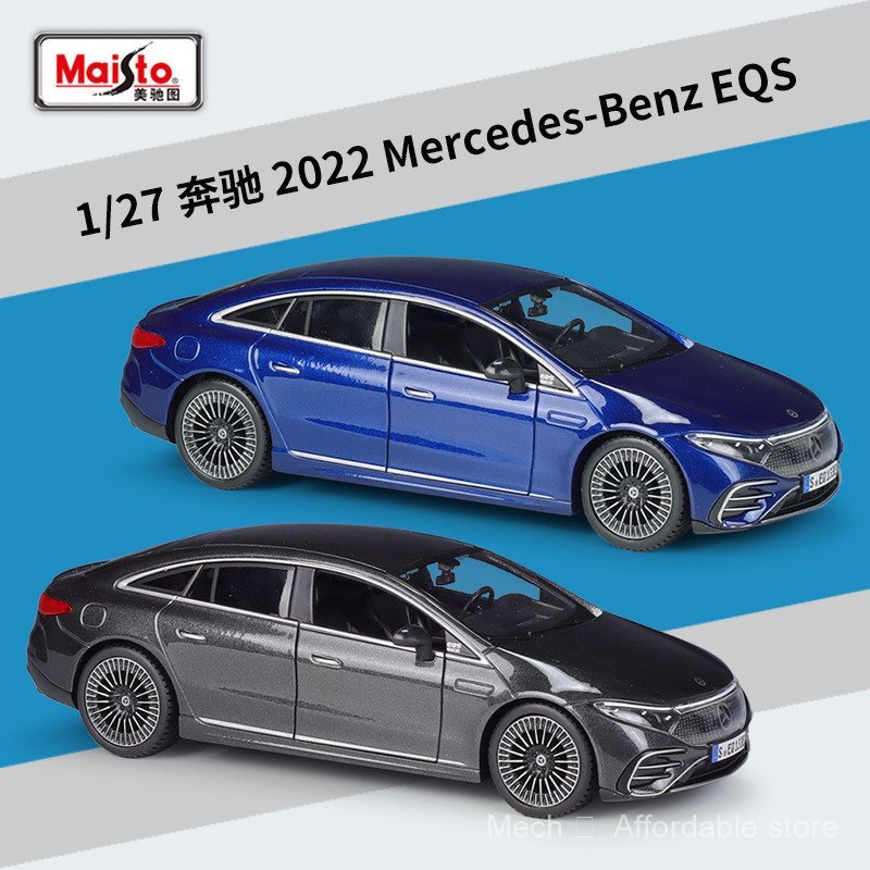 ของเล่นโมเดล#美驰图1:: 27 Benz 2022Mercedes-Benz EQS จําลองโลหะผสมผลิตภัณฑ์สําเร็จรูปโมเดลรถของเล่น