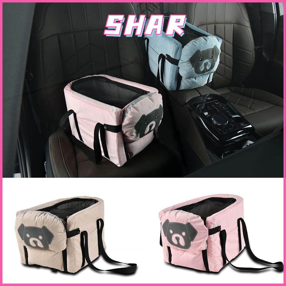 SHAR กระเป๋าเดินทางในรถยนต์สําหรับสัตว์เลี้ยงความจุขนาดใหญ่เบาะนั่งนิรภัยในรถยนต์สําหรับสัตว์เลี้ยงส