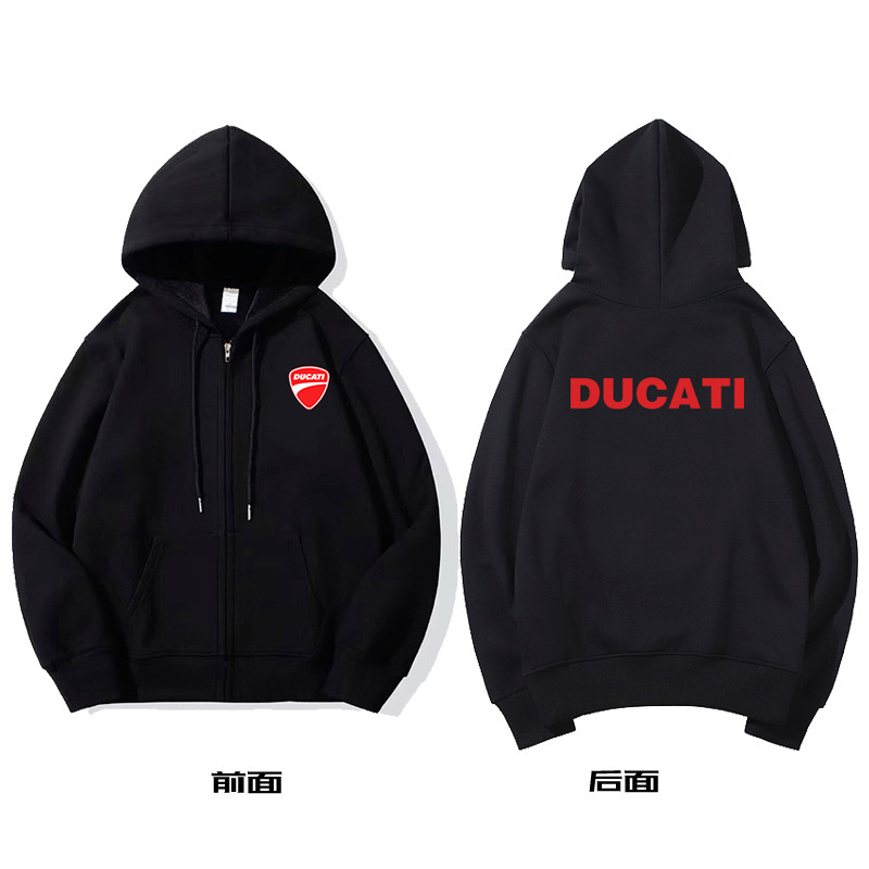 เสื้อกันหนาวรถจักรยานยนต์ดีไซน์เหมือนกันสำหรับทั้งผู้ชายและผู้หญิง พิมพ์ลาย Ducati