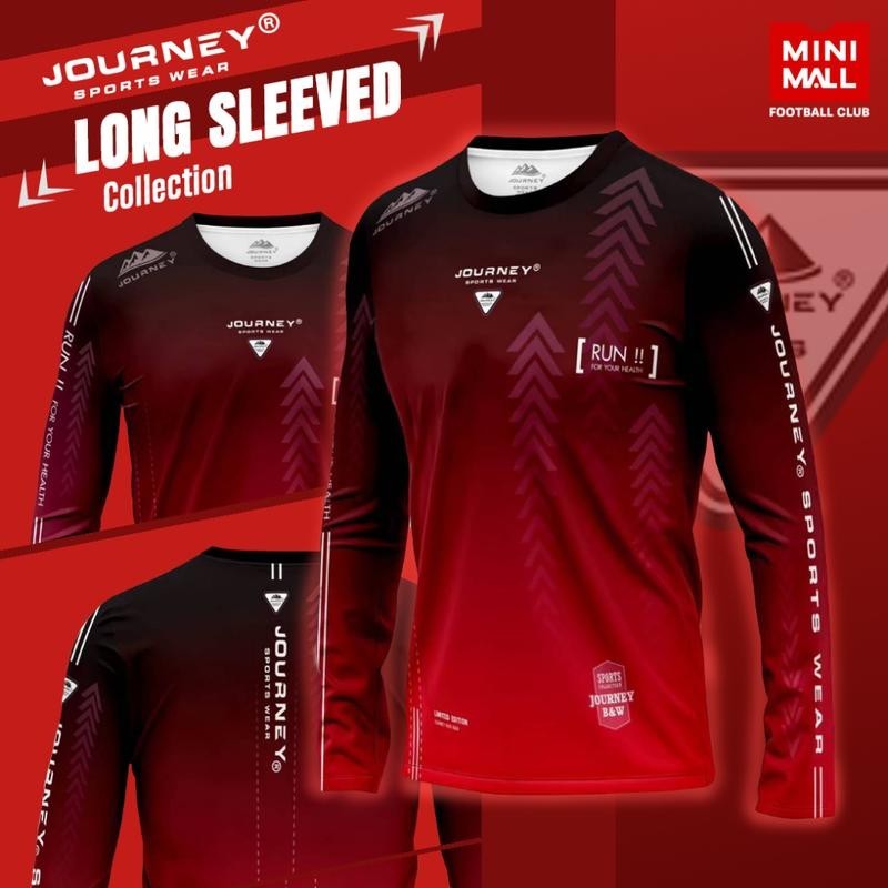 เสื้อกีฬาแขนยาว ผลิตจากผ้าไมโครระบายอากาศ พิมพ์ลายเต็มใบ ดีไซน์โดยJoe Journey