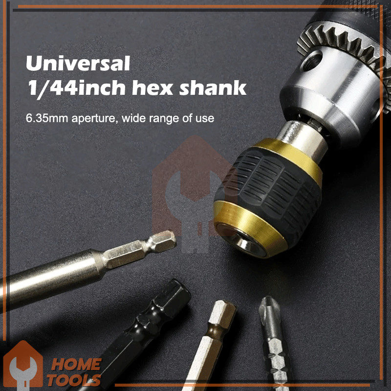 อะแดปเตอร์เปลี่ยนเร็วด้ามหกเหลี่ยม แบบล็อคแกนหกเหลี่ยมสวมเร็ว ดอกไขควง ป้องกันดอกสว่านหลุดร่วง อเนกประสงค์ - รูปที่ 4