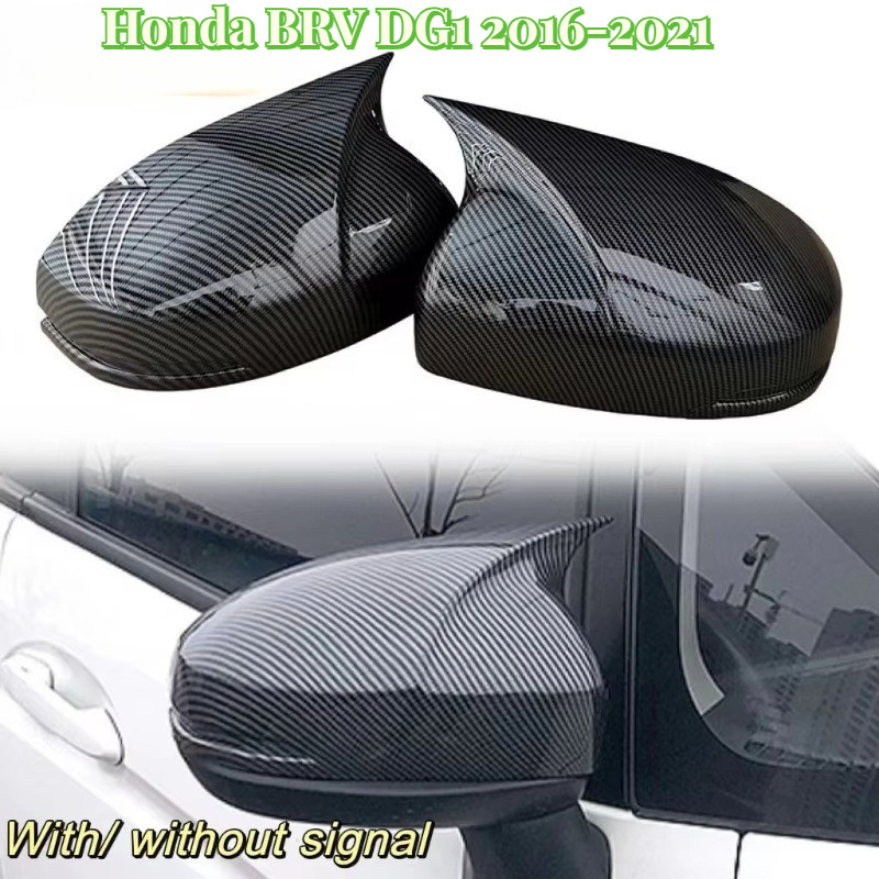 Honda BRV DG1 2016-2021 Carbon Trim&Glossy Black M4 ฝาครอบกระจกมองข้าง