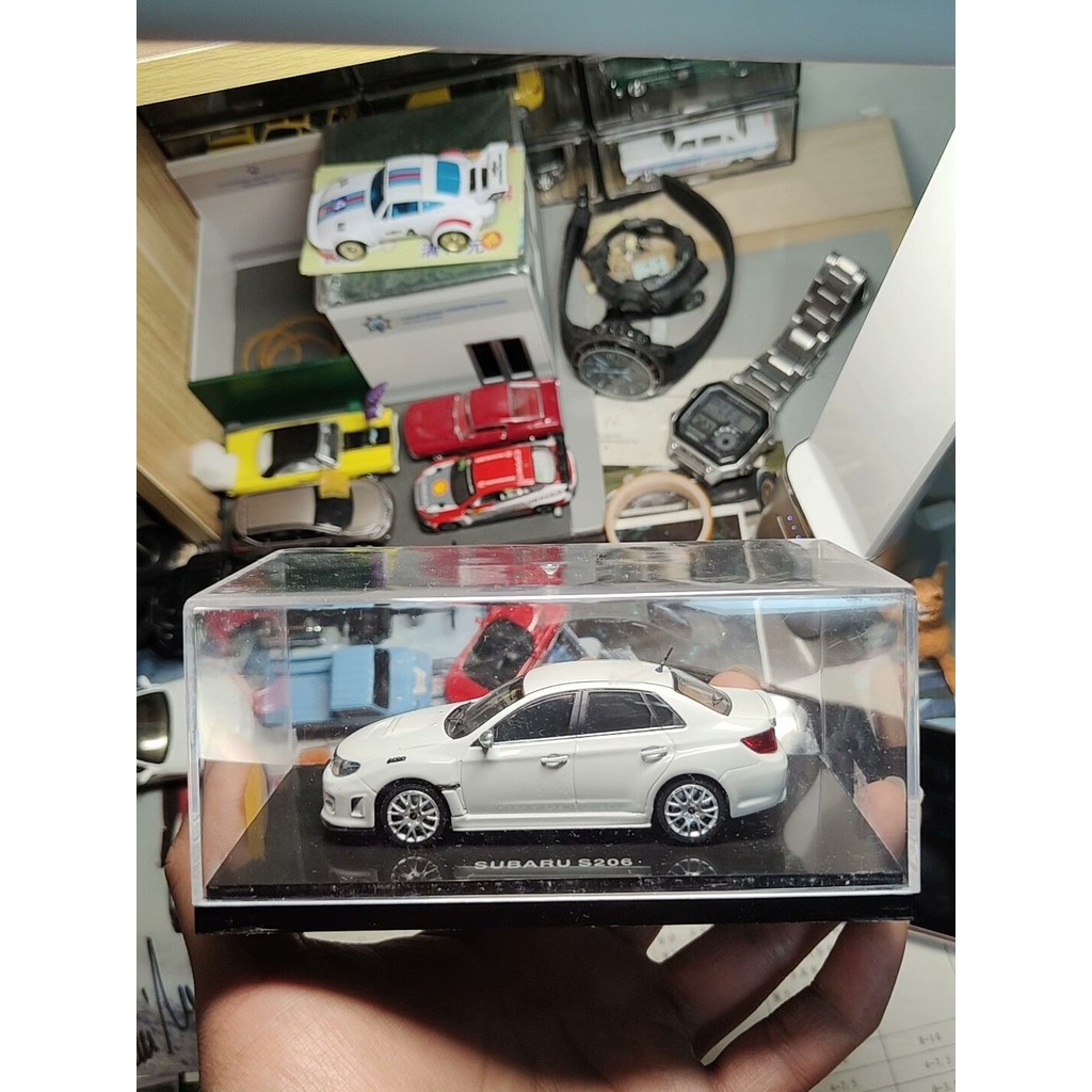 1 43 Ebbro Subaru Impreza wrx sti tS ประเภท RA Subaru Impreza S206 ไม่มีปีกด้านหลังรุ่นกล่องเดิมไม่ม
