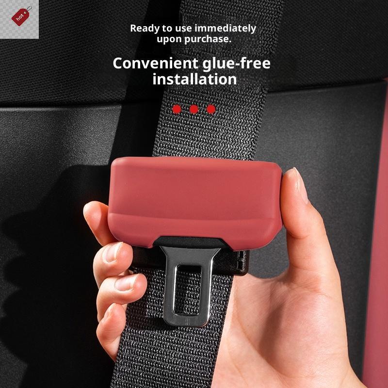 ALIK 1/2 ชิ้นซิลิโคน Anti- Protector เข็มขัดนิรภัยหัวเข็มขัด Auto อุปกรณ์ตกแต่งภายในรถ Seatbelt หัวเข็มขัด TH