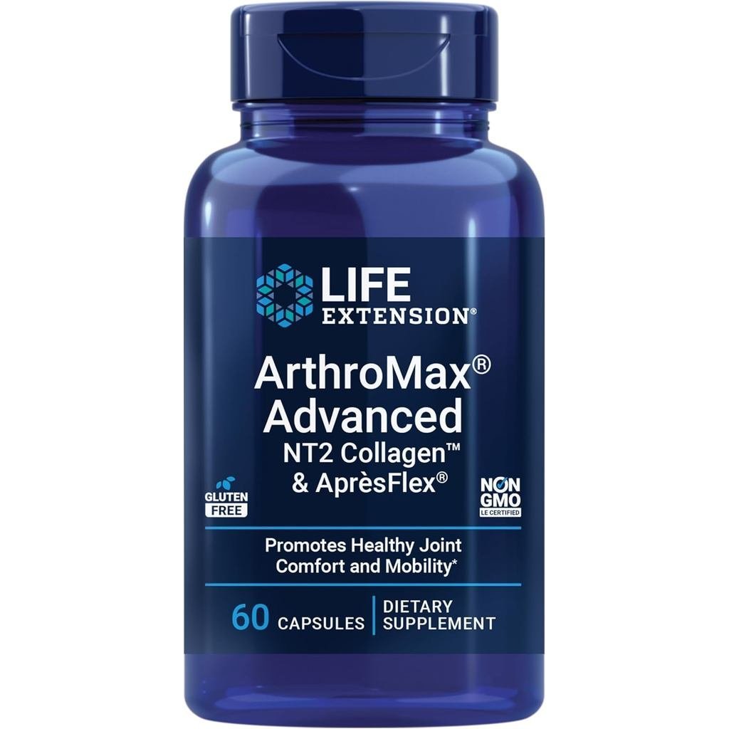 Life Extension ArthroMax® คอลลาเจน NT2 ขั้นสูง™ & เมษายนFlex®, กลูโคซามีน ซัลเฟต, บอสเวลล์ia (กํายาน