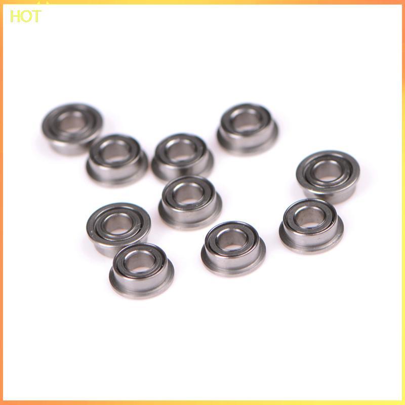 Technicolorsuper 10PCS MF63zz Mini Metal Double Shielded Flange Ball Bearings (3mmX6mmX2.5mm) TSR