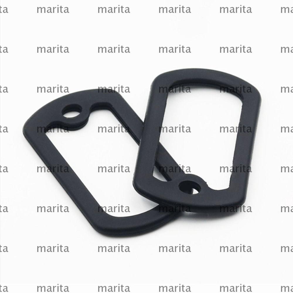 MARITA Dog Tag Cover, 1.97*1.18 Inches Durable Dog Tag Protector, Rubbers Silicone Material Black No