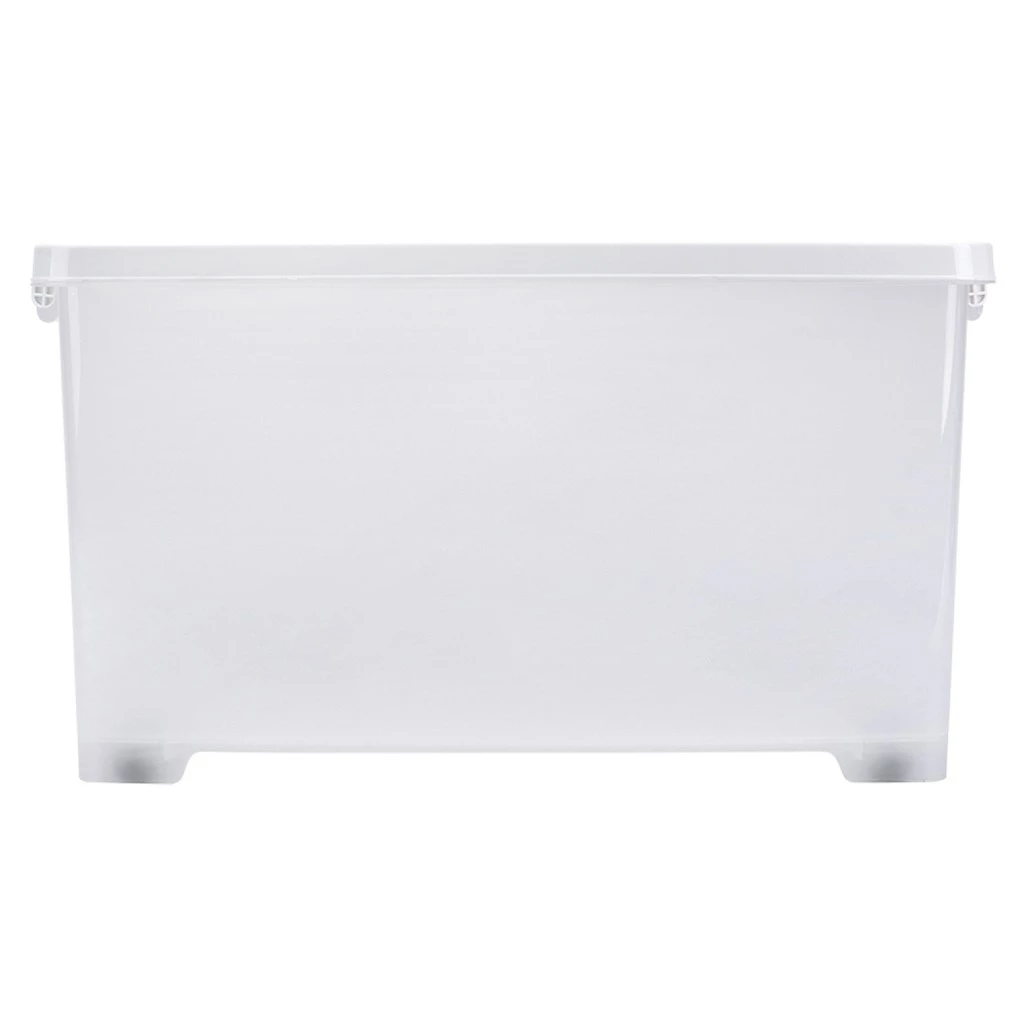 GlobalHouse JCJ กล่องสี่เหลี่ยมมีล้อ 75 ลิตร รุ่น 5114 ขนาด 48.5x67x36 ซม. สีใส