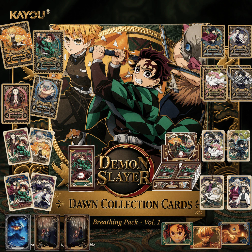 KAYOU Demon Slayer: Kimetsu no Yaiba Cards – Dawn Collection Breathing Pack Volume 1, Officially Licensed & Factory-Seal