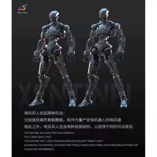 1 PC 3.75 นิ้ว Sheik แผ่นดินใหญ่ XENOSENTINEL Mecha Assembly Model Kit 3MIN Project A Dual Mode Sentinel & Slay รูปแบบเต็ม Articulated Action Figure ไม่มีกล่อง