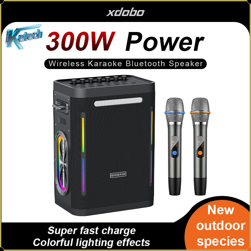 XDOBO Party 1981 II 300W ลําโพงบลูทูธกําลังสูงกันน้ํากลางแจ้งแบบพกพาคาราโอเกะปาร์ตี้ลําโพงเบส Caixa De Som 30000mAh