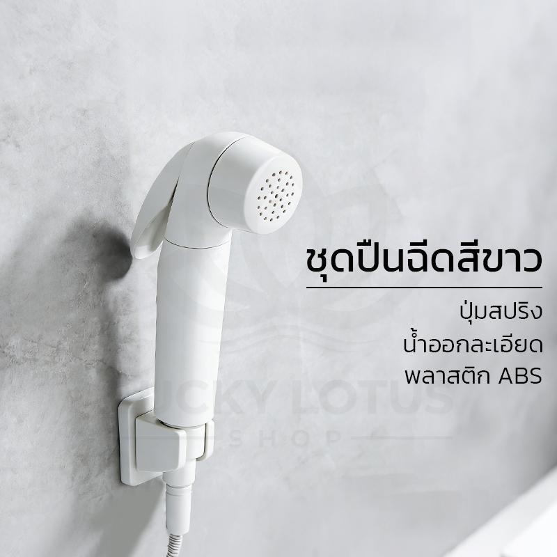 ฝักบัวชำระล้าง, ABS, ปืนฉีดน้ำชำระล้างชุบไฟฟ้าสีขาว, ชุดฝักบัวชำระล้าง, หัวฉีดชำระล้าง