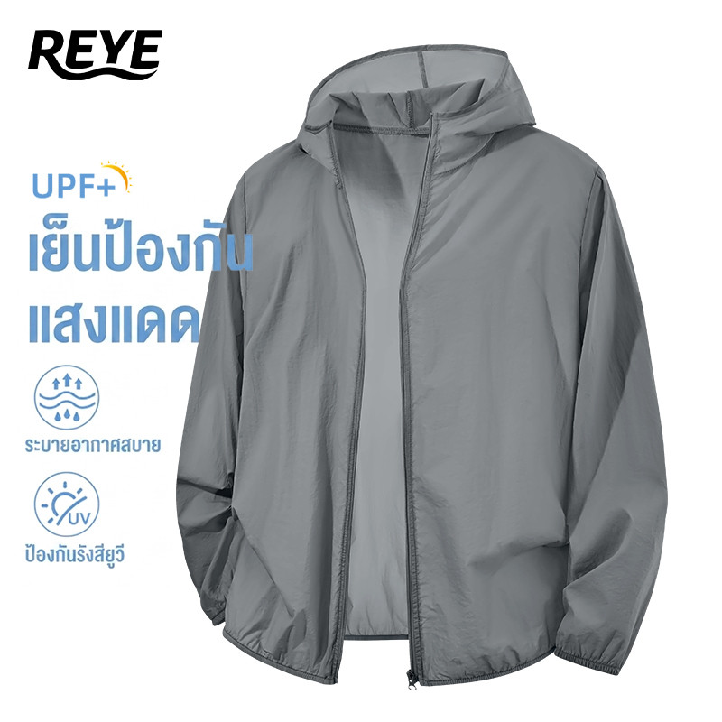 REYE UPF50+ ฤดูร้อนกลางแจ้งป้องกันรังสี UVเสื้อกันแดด ผู้ชายผู้หญิงการเคลื่อนไหวระบายอากาศกันแดดแจ็คเก็ต
