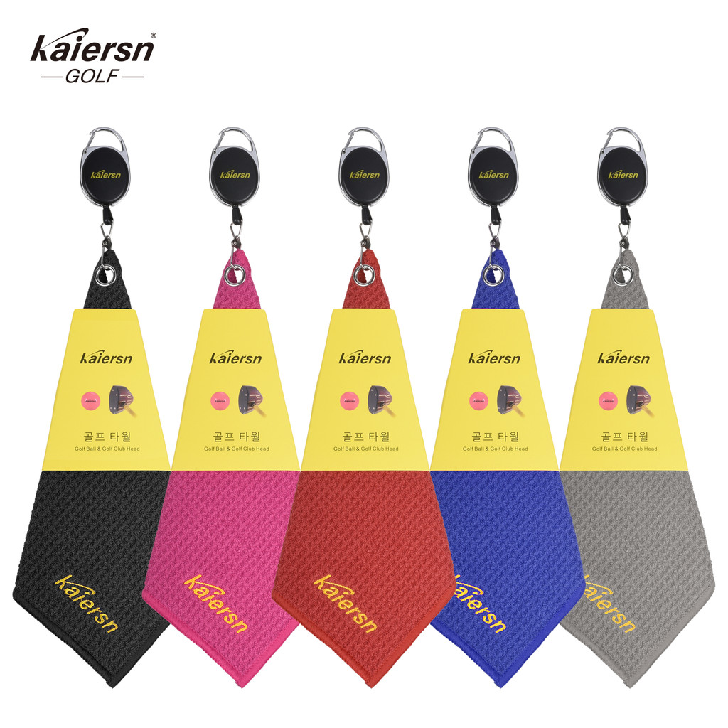 ใหม่ kaiersn Golf Towel Golf Towel Wiper Golf Multifunctional Towel