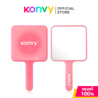 Konvy Hand-held Cosmetic Mirror คอนวี่ กระจกแต่งหน้าแบบมีด้ามจับ ขนาดใหญ่ ดีไซน์สุดคิวท์ (Purple/Pink)