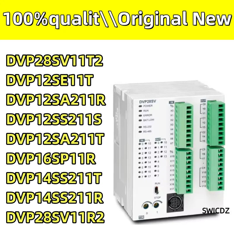 ขายร้อน 100% ใหม่ PLC ต้นฉบับ DVP28SV11T2 DVP12SE11T DVP12SA211R DVP12SS211S DVP12SA211T DVP16SP11R 